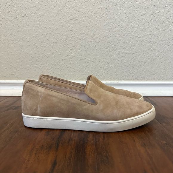 BIRDIES The Swift Classic Shell Suede Slip On Sneaker Beige Tan - Picture 1 of 9